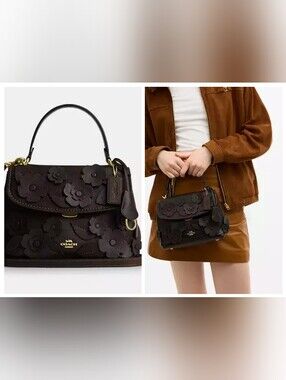 Coach Floral Appliques Emory Satchel NWT